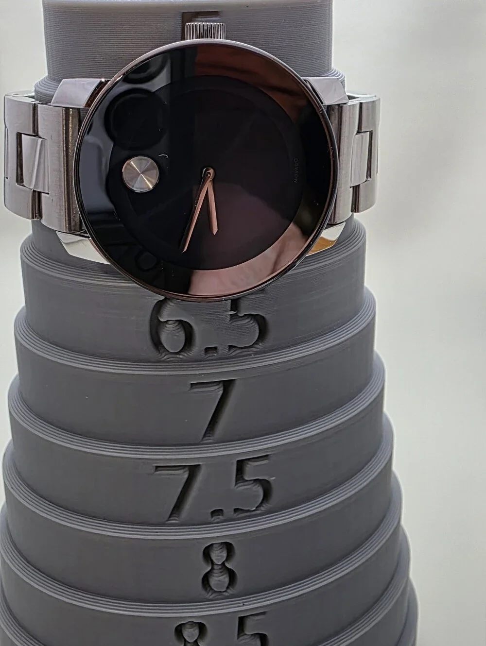 Movado Men's Stainless Steel Black Dial Museum Watch 36mm
